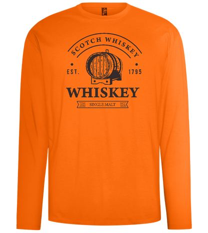 Scotch Whiskey Design - Comfort men's long sleeve t-shirt_ORANGE_front