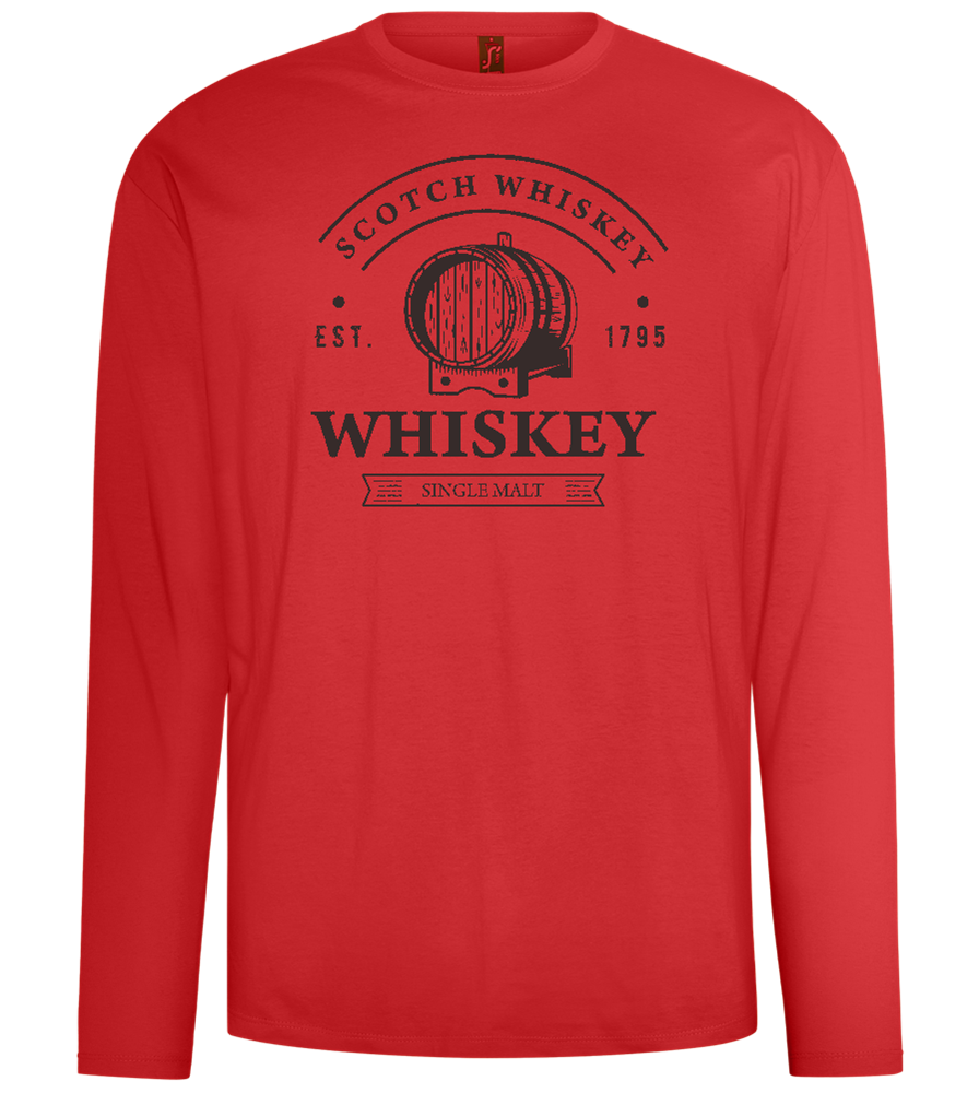 Scotch Whiskey Design - Comfort men's long sleeve t-shirt_RED_front