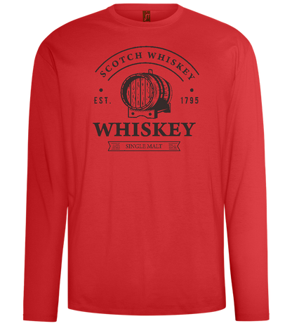 Scotch Whiskey Design - Comfort men's long sleeve t-shirt_RED_front