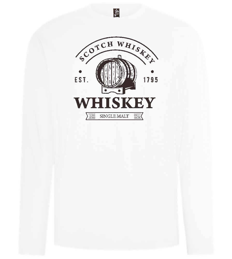 Scotch Whiskey Design - Comfort men's long sleeve t-shirt_WHITE_front