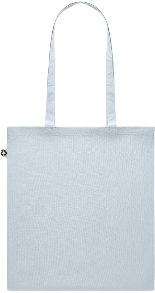 Teacher Pencil Design - Recycled cotton colored shopping bag_BABY BLUE_back