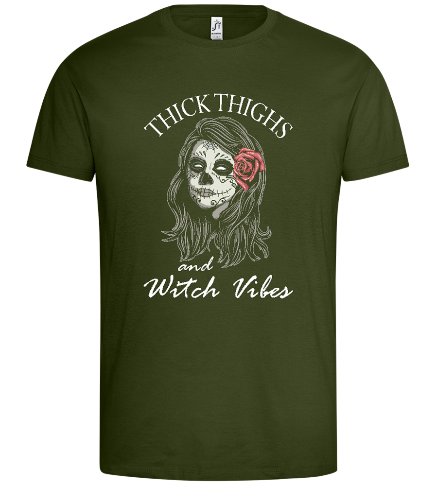 Witch Vibes Design - Premium men's t-shirt_ARMY_front