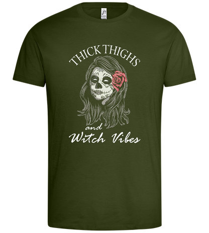 Witch Vibes Design - Premium men's t-shirt_ARMY_front