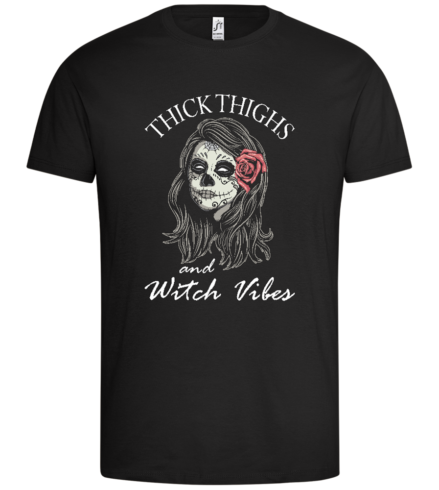 Witch Vibes Design - Premium men's t-shirt_DEEP BLACK_front