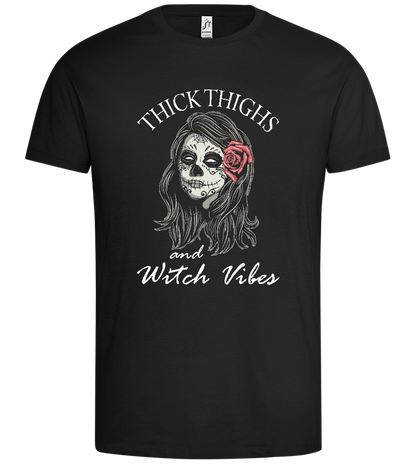 Witch Vibes Design - Premium men's t-shirt_DEEP BLACK_front