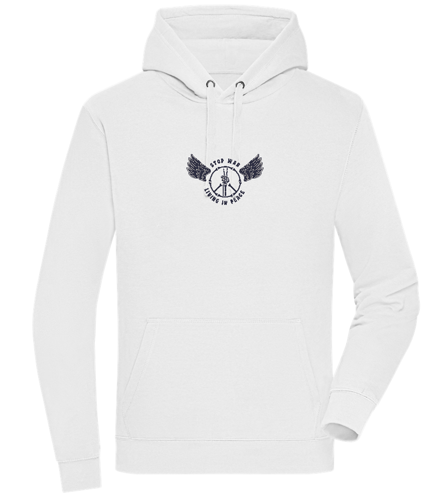 Living In Peace Design - Premium unisex hoodie_WHITE_front