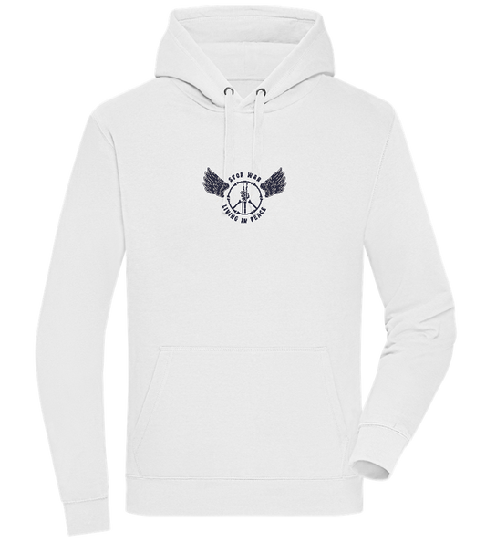 Living In Peace Design - Premium unisex hoodie_WHITE_front