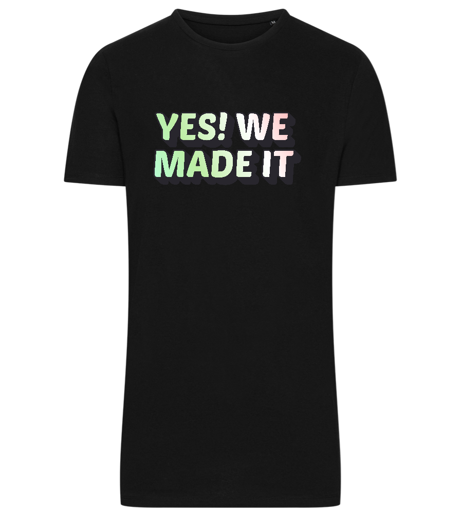 Yes! We Made It Design - Comfort men's long t-shirt_DEEP BLACK_front