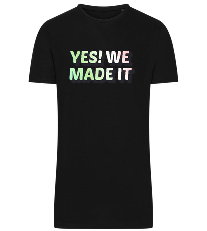 Yes! We Made It Design - Comfort men's long t-shirt_DEEP BLACK_front