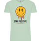Stay Positive Smiley Design - Comfort Unisex T-Shirt_ICE GREEN_front