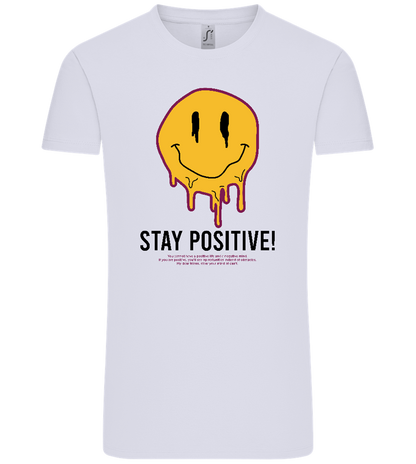 Stay Positive Smiley Design - Comfort Unisex T-Shirt_LILAK_front
