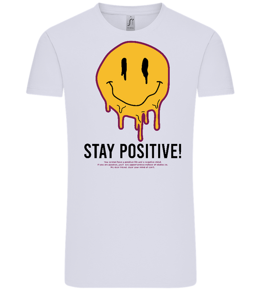 Stay Positive Smiley Design - Comfort Unisex T-Shirt_LILAK_front