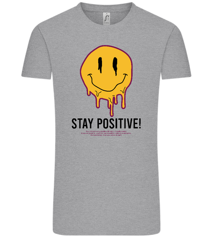 Stay Positive Smiley Design - Comfort Unisex T-Shirt_ORION GREY_front