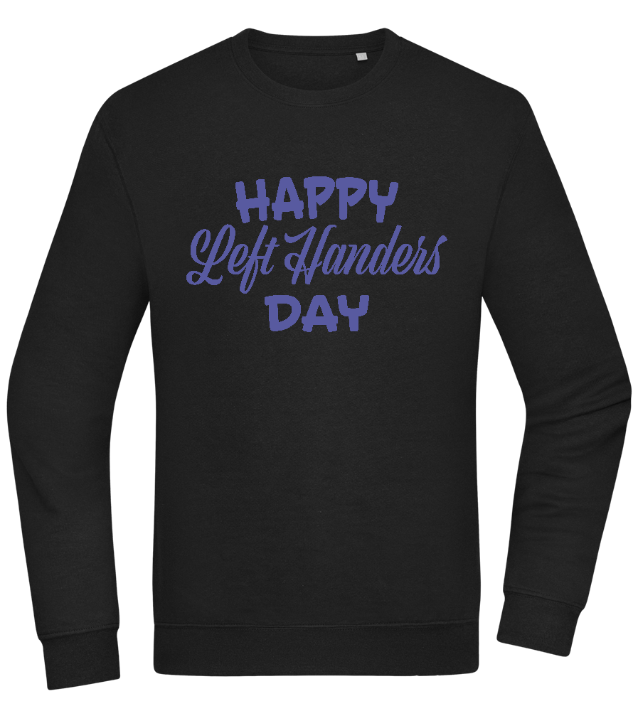 Happy Left Handers Day Design - Comfort Essential Unisex Sweater_BLACK_front