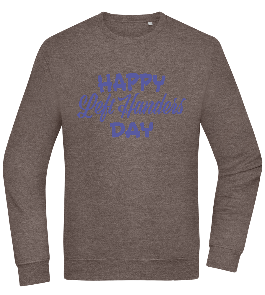 Happy Left Handers Day Design - Comfort Essential Unisex Sweater_CHARCOAL CHIN_front