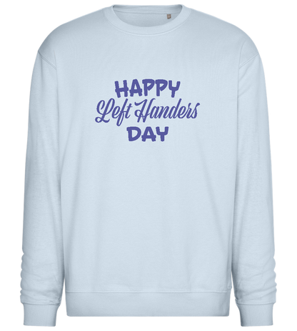 Happy Left Handers Day Design - Comfort Essential Unisex Sweater_CREAMY BLUE_front