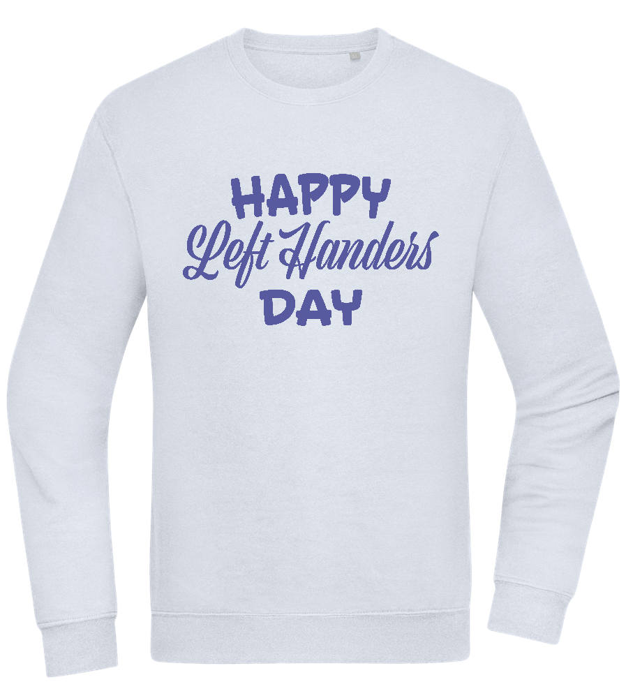 Happy Left Handers Day Design - Comfort Essential Unisex Sweater_CREAMY BLUE_front