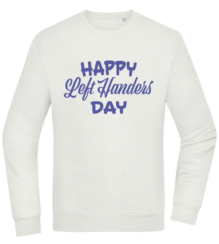 Happy Left Handers Day Design - Comfort Essential Unisex Sweater_CREAMY GREEN_front