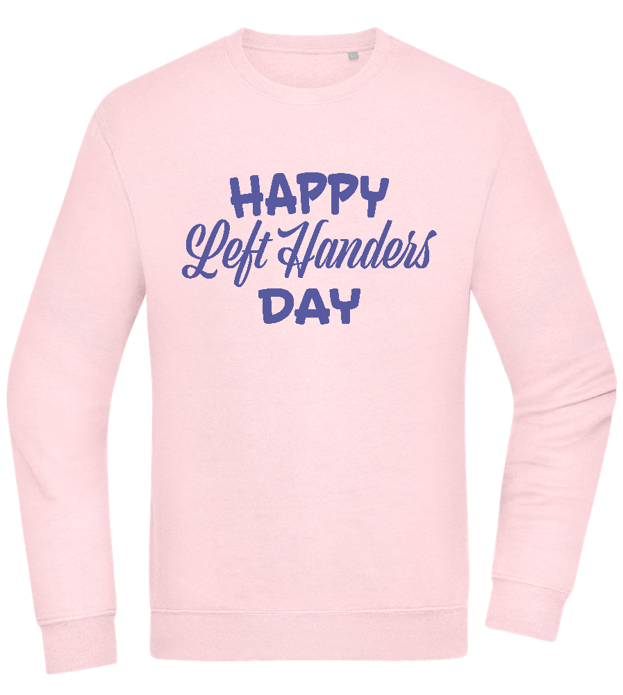 Happy Left Handers Day Design - Comfort Essential Unisex Sweater_LIGHT PEACH ROSE_front