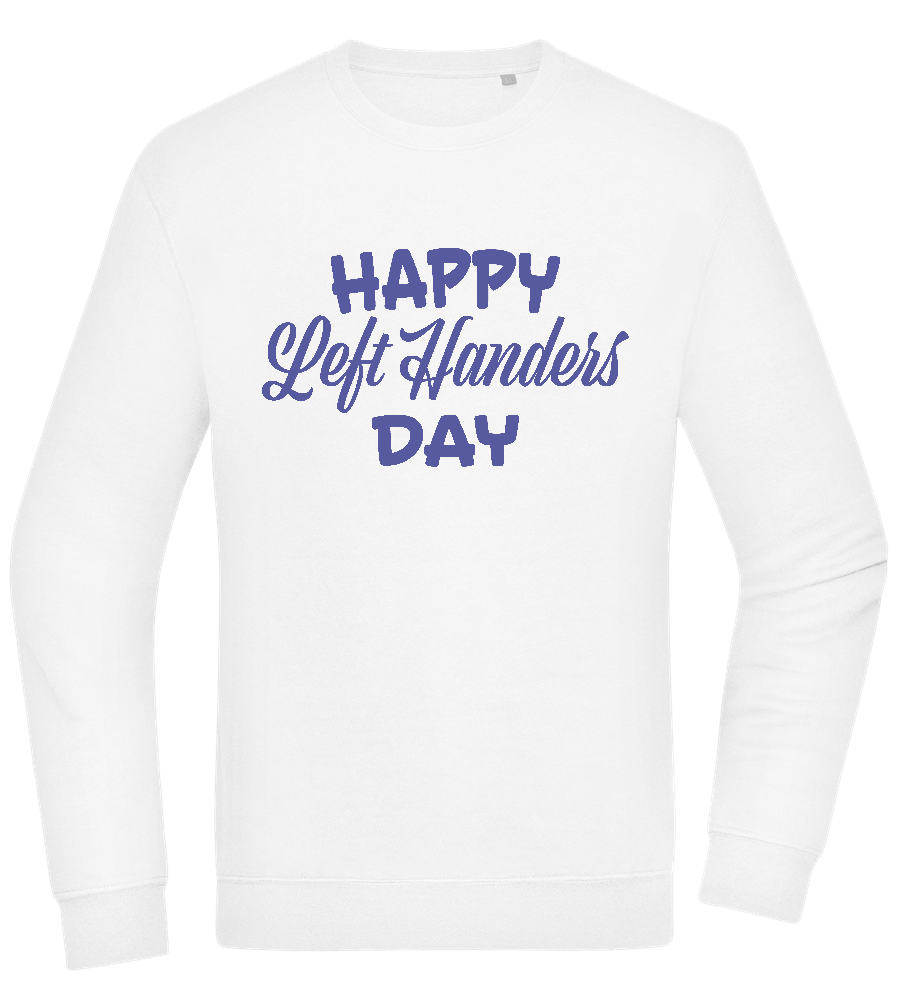 Happy Left Handers Day Design - Comfort Essential Unisex Sweater_WHITE_front