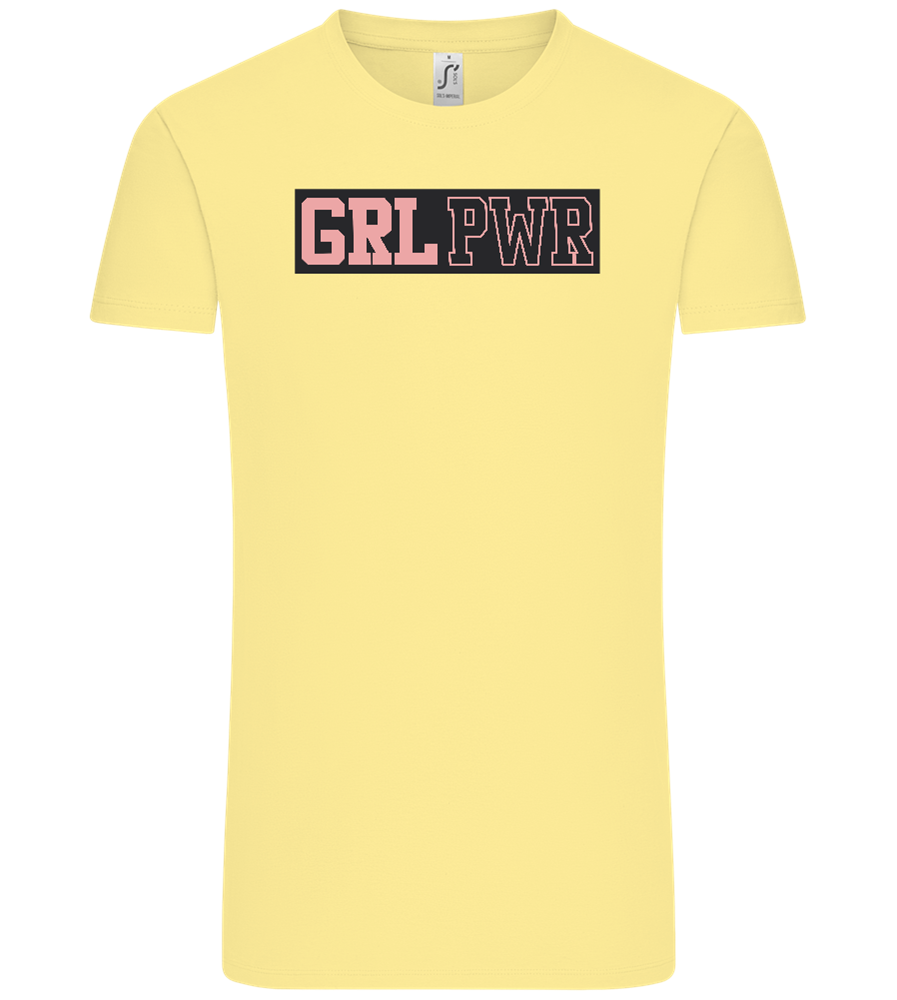 Girl Power 3 Design - Comfort Unisex T-Shirt_AMARELO CLARO_front