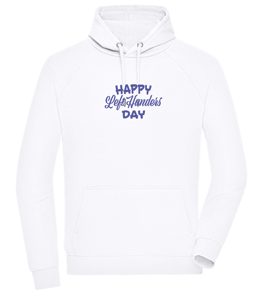 Happy Left Handers Day Design - Comfort unisex hoodie_WHITE_front