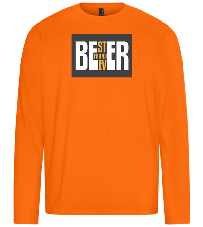 Beer Best Friend Design - Premium men's long sleeve t-shirt_ORANGE_front