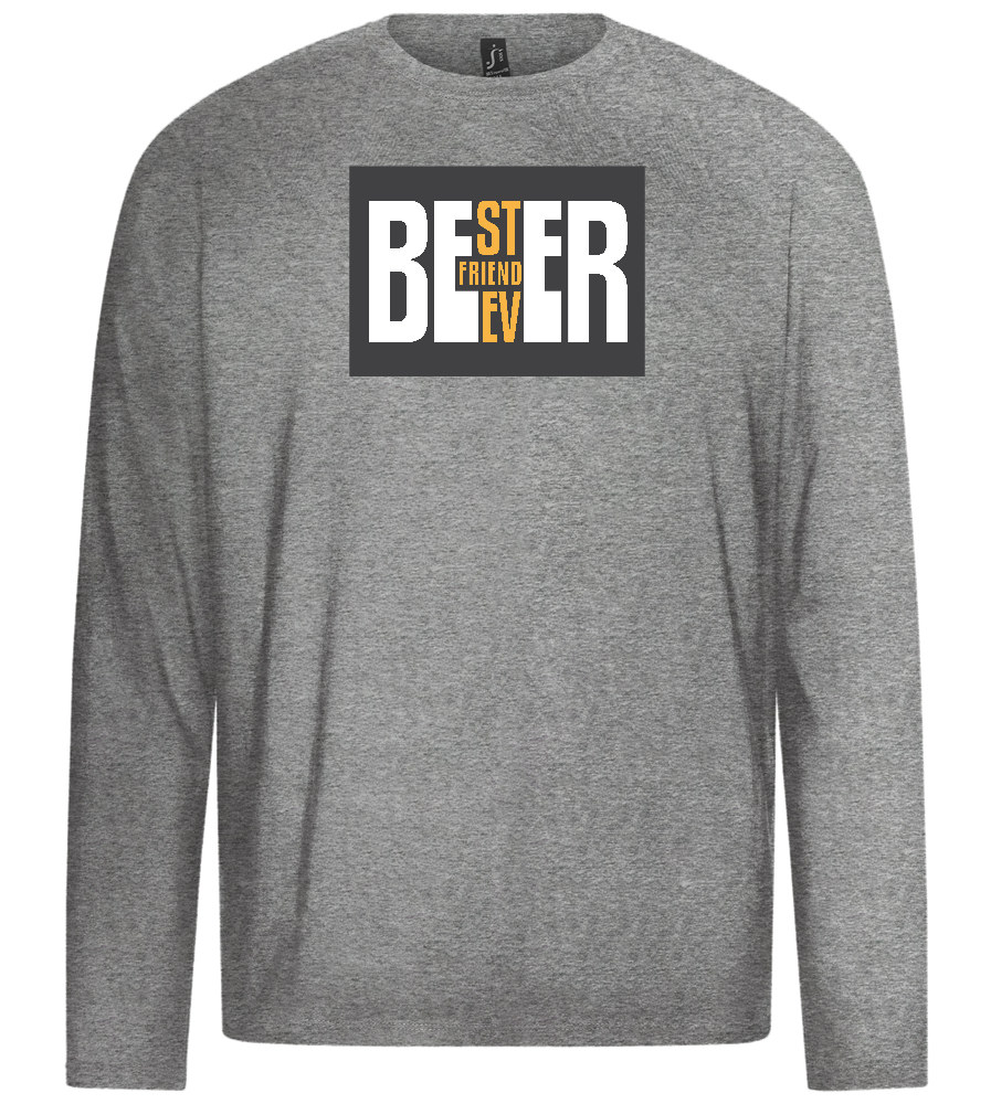 Beer Best Friend Design - Premium men's long sleeve t-shirt_ORION GREY_front