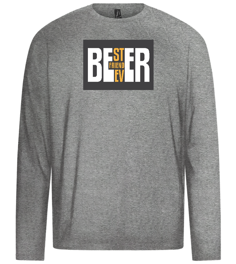 Beer Best Friend Design - Premium men's long sleeve t-shirt_ORION GREY_front