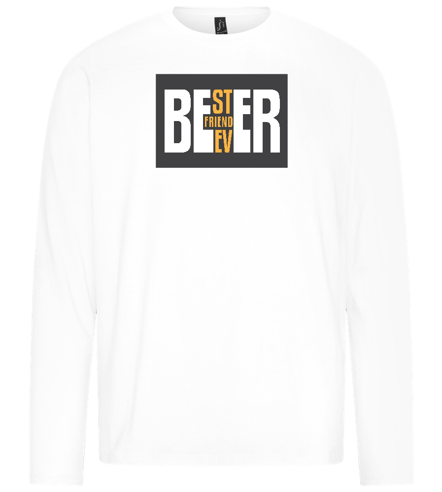 Beer Best Friend Design - Premium men's long sleeve t-shirt_WHITE_front