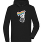 Rainbow Flag Skull Design - Premium unisex hoodie_BLACK_front