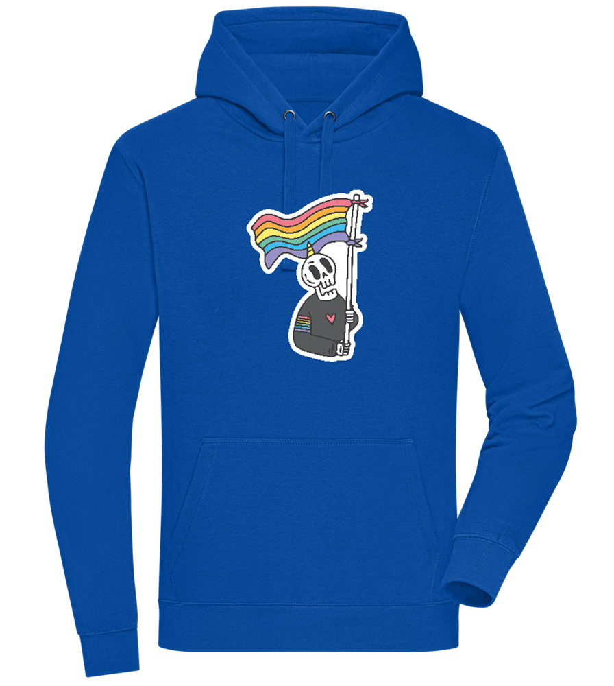 Rainbow Flag Skull Design - Premium unisex hoodie_ROYAL_front