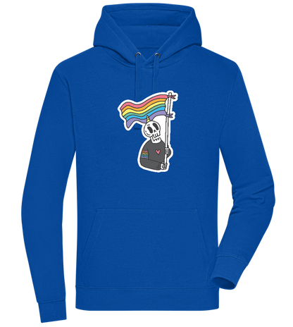 Rainbow Flag Skull Design - Premium unisex hoodie_ROYAL_front