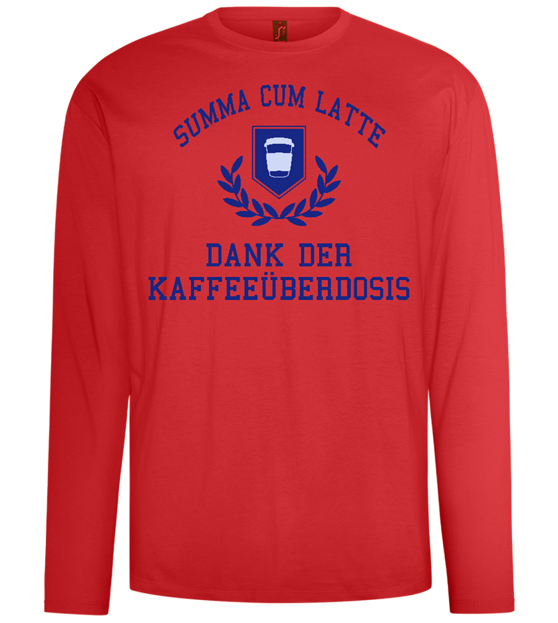 Kaffeeüberdosis Design - Comfort men's long sleeve t-shirt_RED_front