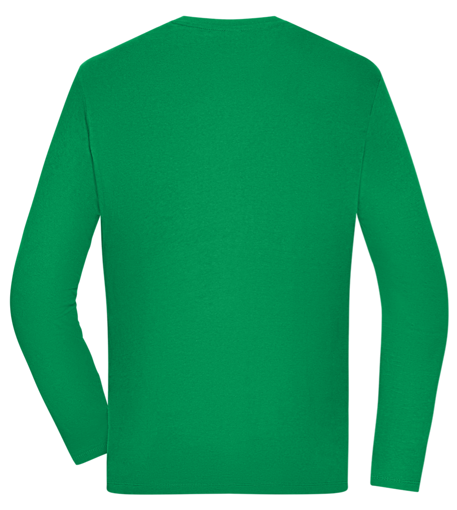 Kaffeeüberdosis Design - Comfort men's long sleeve t-shirt_MEADOW GREEN_back