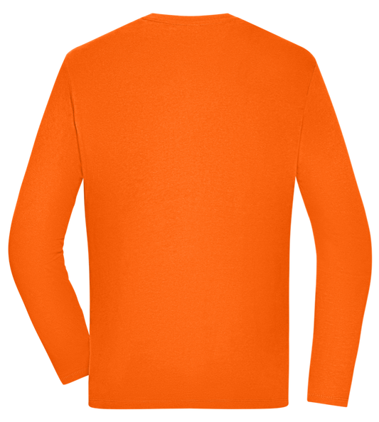 Kaffeeüberdosis Design - Comfort men's long sleeve t-shirt_ORANGE_back