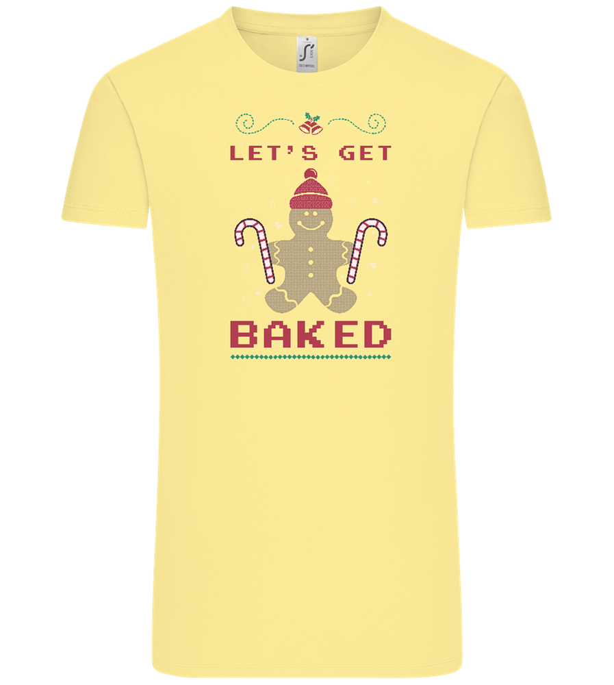 Let's Get Baked Design - Comfort Unisex T-Shirt_AMARELO CLARO_front