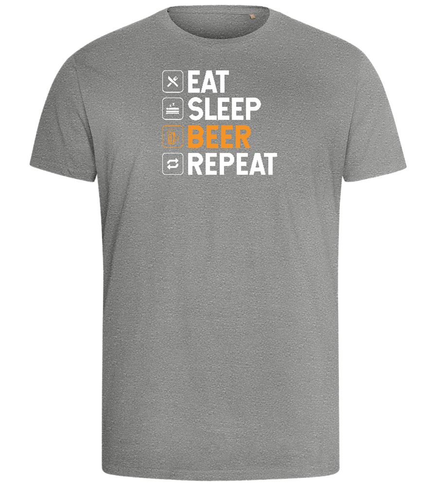 Beer Repeat Design - Comfort men's fitted t-shirt_ORION GREY_front