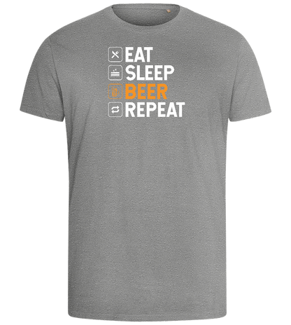 Beer Repeat Design - Comfort men's fitted t-shirt_ORION GREY_front