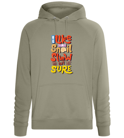 Slow but Sure Design - Comfort unisex hoodie_KHAKI_front