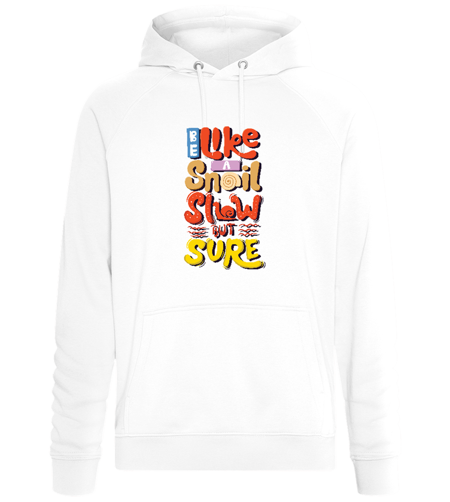 Slow but Sure Design - Comfort unisex hoodie_WHITE_front