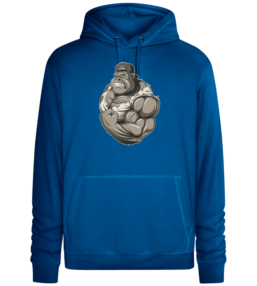 Flexing Gorilla Design - Premium unisex hoodie_ROYAL_front