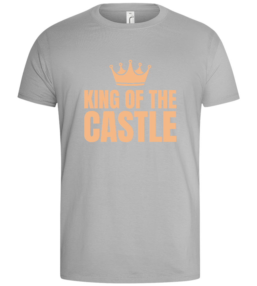 The Mighty King Design - Basic men's t-shirt_PURE GRAY_front