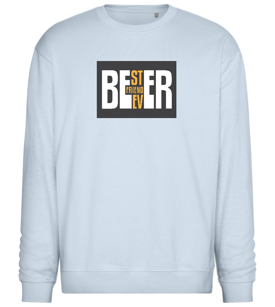 Beer Best Friend Ever Design - Comfort Essential Unisex Sweater_CREAMY BLUE_front