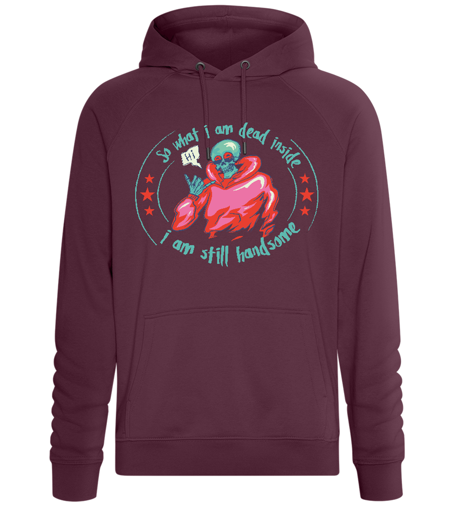 Still Handsome Design - Comfort unisex hoodie_BORDEAUX_front