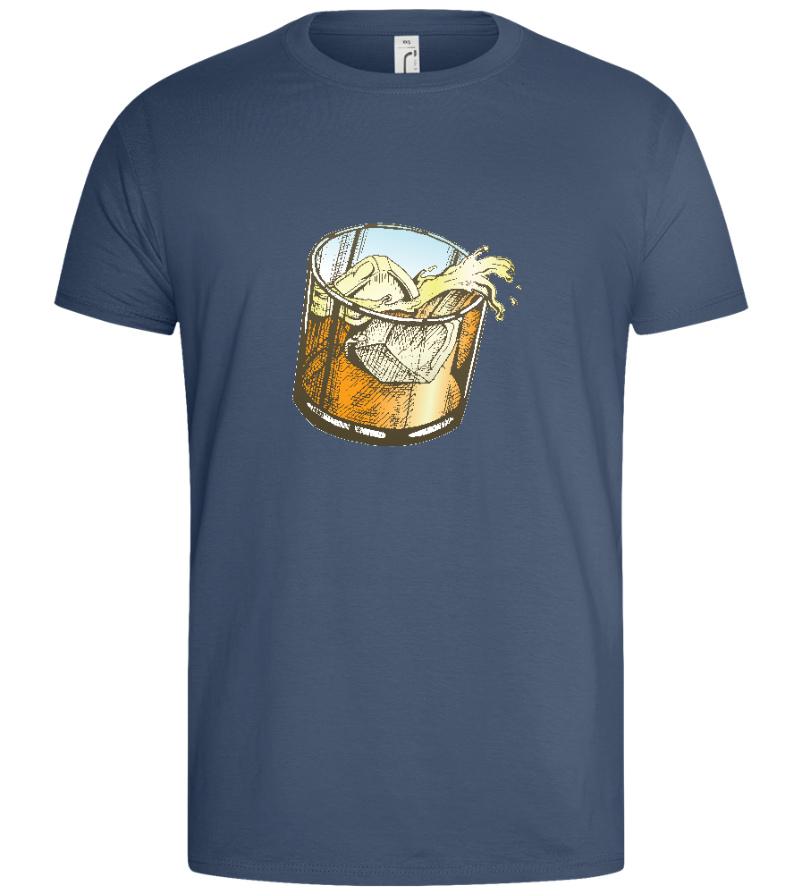 Whiskey Glass Design - Basic men's t-shirt_ROYAL_front