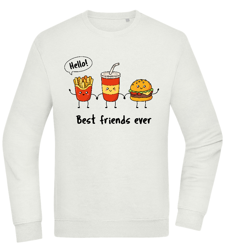 Best Friends Ever Food Design - Comfort Essential Unisex Sweater_CREAMY GREEN_front