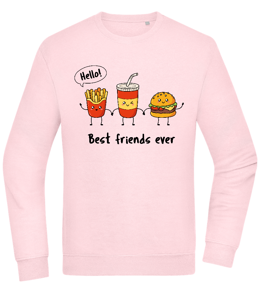 Best Friends Ever Food Design - Comfort Essential Unisex Sweater_LIGHT PEACH ROSE_front