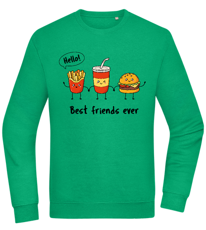 Best Friends Ever Food Design - Comfort Essential Unisex Sweater_MEADOW GREEN_front