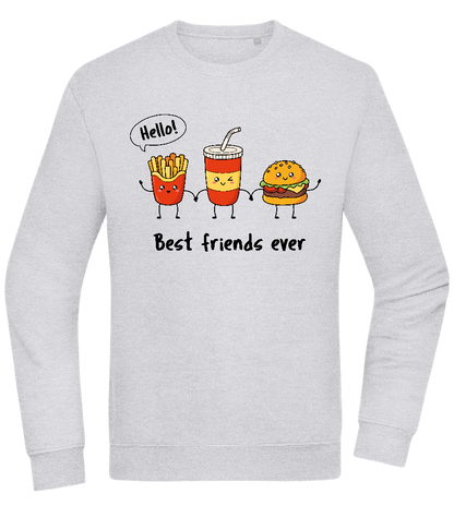 Best Friends Ever Food Design - Comfort Essential Unisex Sweater_ORION GREY II_front